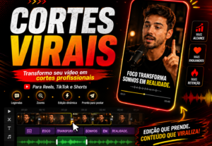 Eu vou Transformar seu vídeo em cortes virais profissionais
