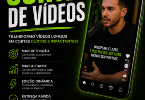 Eu vou Transformar Seus Vídeos em Cortes Virais Prontos
