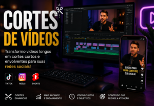 Eu vou fazer Cortes de Vídeos para Reels, Shorts e TikTok