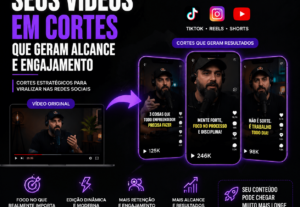 Eu vou criar cortes do seu vídeo que ira te gerar engajament...