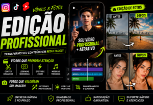 Eu vou Editar fotos e vídeos profissionais para Insta e TikT...