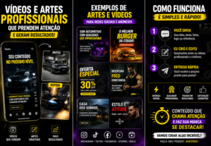 Eu vou Criar vídeos e artes para sua empresa.