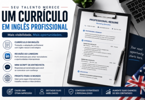 Eu vou transformar seu currículo em inglês profissional
