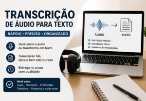 Eu vou fazer transcrição de áudio para texto.