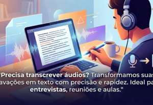 Eu vou Transcrever de forma profissional seu áudio