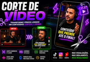 Eu vou Fazer corte de vídeo para você postar nas redes socia...