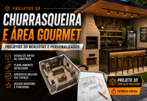 Eu vou criar sua Área Gourmet em 3D