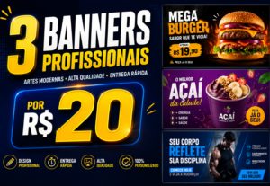 Eu vou Criar banners profissionais divulgação redes sociais