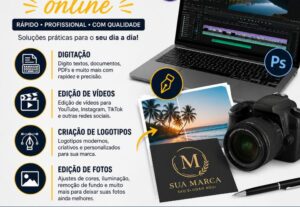 Eu vou Fazer Digitação, Edição de Vídeos, Logos e Fotos