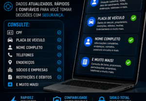 Eu vou fazer puxadas completas cpf, telefone, nome, placas e...