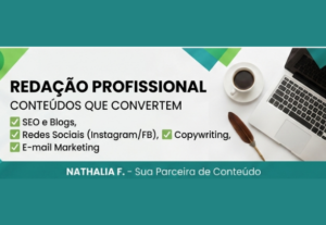 Eu vou escrever textos profissionais, artigos e posts.