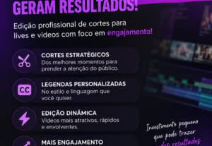 Eu vou Fazer cortes de seus vídeos que te geraram engajament...