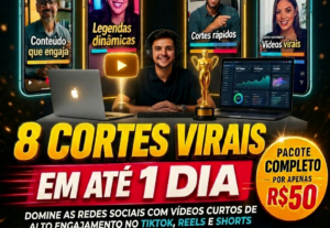 Eu vou Fazer 8 Cortes Virais para seu Vídeo em Até 24 Horas