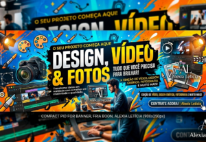 Eu vou criar Banners, Panfletos e Vídeos com Design Único
