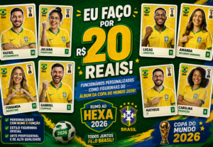 Eu vou criar figurinhas Personalizadas Copa 2026