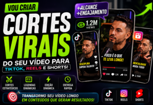 Eu vou fazer cortes virais do seu vídeo para TikTok e Reels