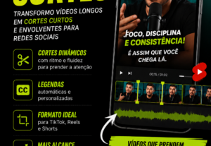 Eu vou criar cortes do seu vídeo para engajamento e alcance