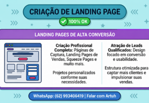 Eu vou fazer Landing Page Simples para vendas