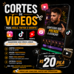 Eu vou cortar seus vídeos para Reels, TikTok e Shorts