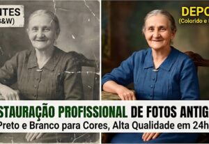 Eu vou restaurar, colorir e aumentar a qualidade de suas fot...