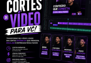 Eu vou criar cortes de seu video para gerar engajamento