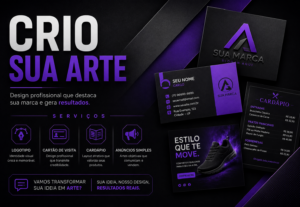 Eu vou criar logotipos, anúncios e cartões de visita