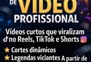 Eu vou Editar videos curtos profissionais de otima qualidade