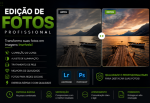 Eu vou editar suas fotos profissionalmente no Lightroom