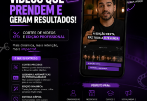 Eu vou fazer cortes dos seus videos