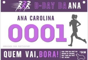 Eu vou fazer sua tag de corrida personalizada para seu event...