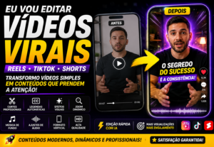 Eu vou editar vídeos profissionais para Reels e Shorts