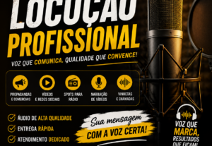 Eu vou fazer a locução profissional para seu vídeo