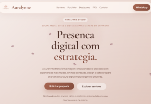 Eu vou fazer seu site e landing page.