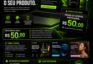 Eu vou uma página de vendas