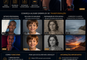 Eu vou transformar suas fotos comuns em fotos profissionais