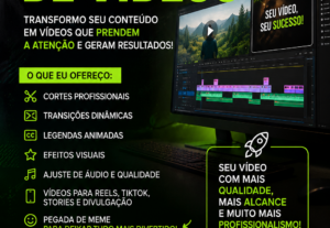 Eu vou Fazer edições de vídeos para você.