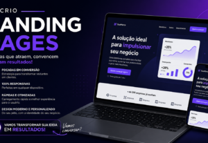 Eu vou fazer sua landing page moderna, bonita e fluída