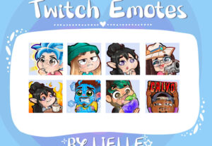 Eu vou fazer emotes da twitch para você