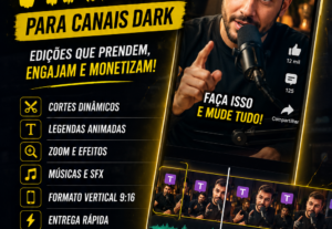 Eu vou fazer Cortes Virais para Canal Dark