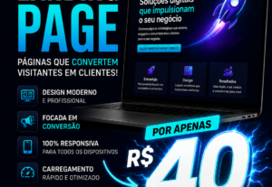 Eu vou Criar seu landing page para captação de leads, em 24h