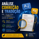 Eu vou fazer Correção, Tradução e Análise de Textos