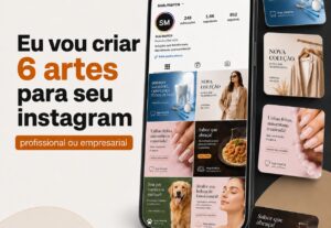 Eu vou fazer 6 artes para seu Instagram profissional ou empr...