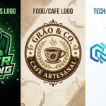 Eu vou criar um logotipo moderno e profissional.