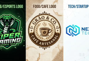 Eu vou criar um logotipo moderno e profissional.
