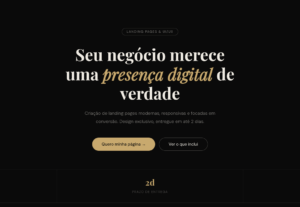 Eu vou fazer sua Landing Page Profissional Design UI/UX