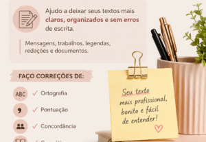 Eu vou corrigir os erros de português do seu texto