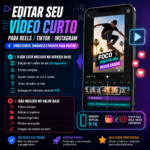 Eu vou editar seu vídeo curto para Reels/TikTok/Instagram