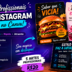 Eu vou criar artes profissionais para Instagram no Canva
