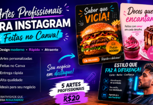 Eu vou criar artes profissionais para Instagram no Canva