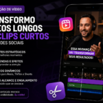 Eu vou criar clips profissionais, para o seu vídeo longo